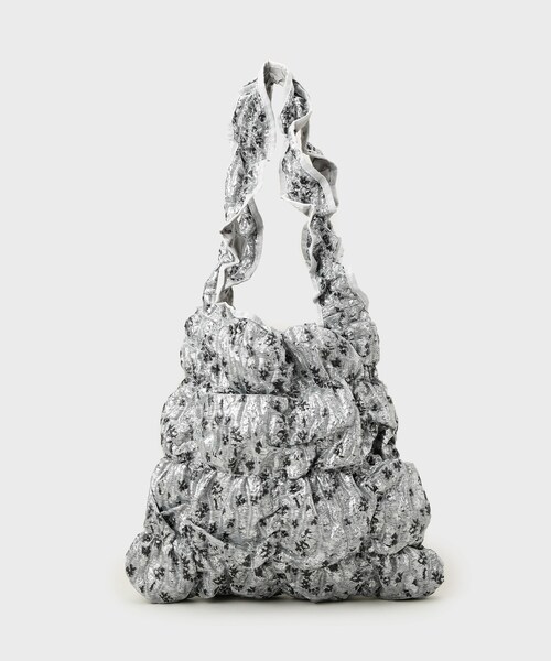 GALLEST(ギャレスト)の「スクエアギャザートート(トートバッグ・レディース・シルバー/ブラック・00)」の6枚目の写真