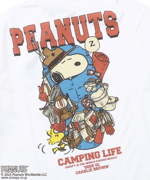 KRIFF MAYER Kid's Collection（クリフメイヤーキッズコレクション）の「【接触冷感・吸水速乾】スヌーピープリントT(寝袋)（Tシャツ/カットソー・キッズ・ブラック/オフホワイト/ブルー/レッド・120/130/140/150/160/170）」の2枚目の写真