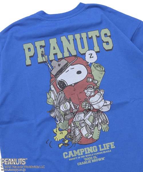 KRIFF MAYER Kid's Collection（クリフメイヤーキッズコレクション）の「【接触冷感・吸水速乾】スヌーピープリントT(寝袋)（Tシャツ/カットソー・キッズ・ブラック/オフホワイト/ブルー/レッド・120/130/140/150/160/170）」の3枚目の写真