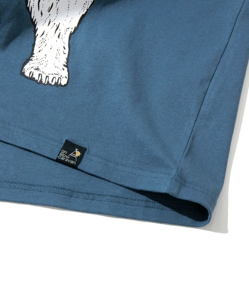 go slow caravan（ゴースローキャラバン）の「USA/C 餃子クマ TEE（Tシャツ/カットソー・メンズ・ホワイト/ブルー・SMALL/MEDIUM/LARGE/X-LARGE）」の6枚目の写真