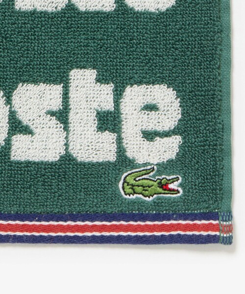 LACOSTE(ラコステ)の「ブランドネームロゴジャカードパイル地ハンカチタオル(ハンカチ/ハンドタオル・メンズ・グリーン・FREE)」の2枚目の写真