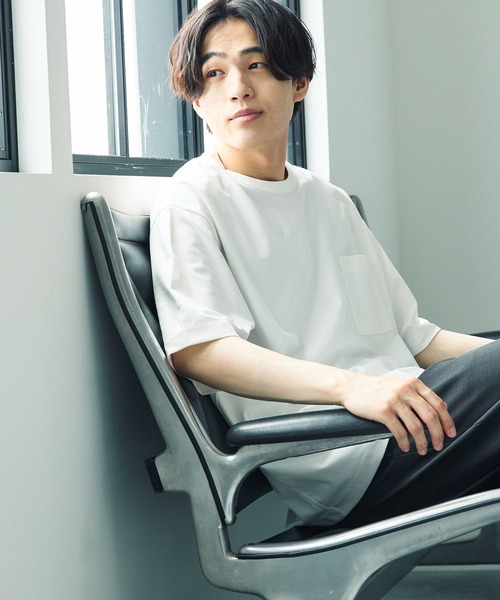 GLOBAL WORK（グローバルワーク）の「サラサラ快適DRYポケットTシャツ/半袖/288089（Tシャツ/カットソー・メンズ・ブルー系その他4/ブラック/ホワイト・LARGE/MEDIUM/X-LARGE/SMALL/X-SMALL/XX-LARGE/3XL）」の5枚目の写真