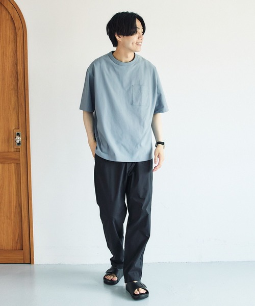 GLOBAL WORK（グローバルワーク）の「サラサラ快適DRYポケットTシャツ/半袖/288089（Tシャツ/カットソー・メンズ・ブルー系その他4/ブラック/ホワイト・LARGE/MEDIUM/X-LARGE/SMALL/X-SMALL/XX-LARGE/3XL）」の8枚目の写真