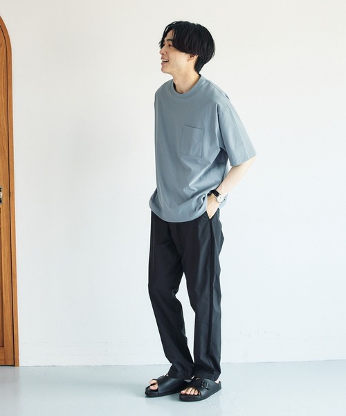 GLOBAL WORK（グローバルワーク）の「サラサラ快適DRYポケットTシャツ/半袖/288089（Tシャツ/カットソー・メンズ・ブルー系その他4/ブラック/ホワイト・LARGE/MEDIUM/X-LARGE/SMALL/X-SMALL/XX-LARGE/3XL）」の9枚目の写真