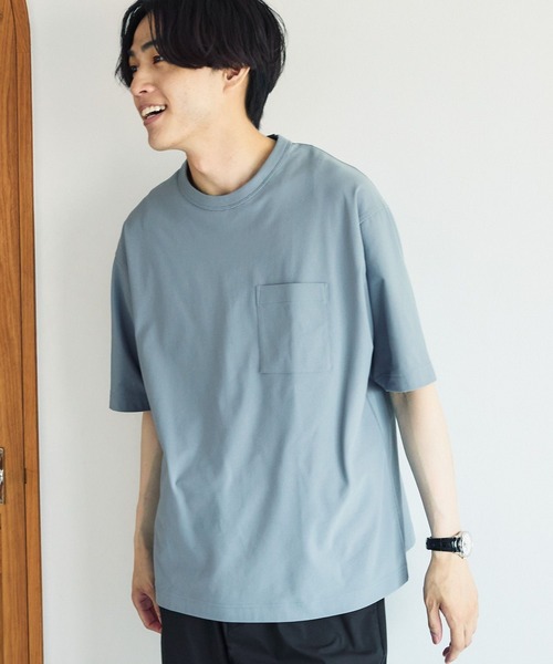 GLOBAL WORK（グローバルワーク）の「サラサラ快適DRYポケットTシャツ/半袖/288089（Tシャツ/カットソー・メンズ・ブルー系その他4/ブラック/ホワイト・LARGE/MEDIUM/X-LARGE/SMALL/X-SMALL/XX-LARGE/3XL）」の10枚目の写真