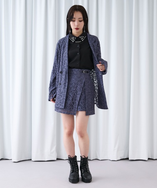 Ellno de Mavie(エルノデメヴィ)の「コードレーススカパン/SETUP対応(スカート・レディース・ブルー/ブルーグレー/ブラック/パープル・FREE)」の14枚目の写真