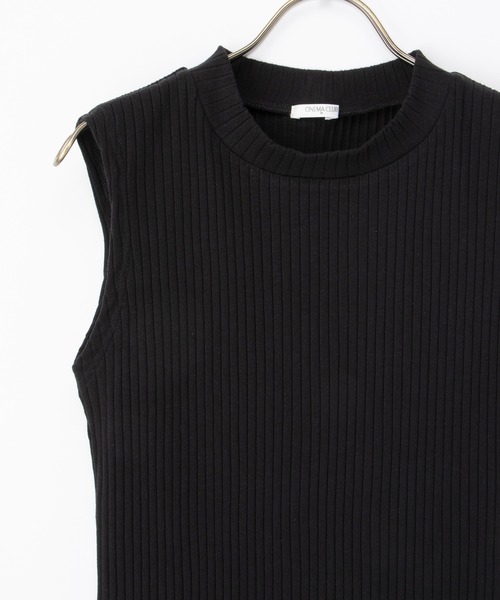 Honeys（ハニーズ）の「【ＵＶカット】ハイネックテレコタンク（タンクトップ・レディース・オフホワイト/ブルー/ライム/ブラック・LL/S/M/L）」の10枚目の写真