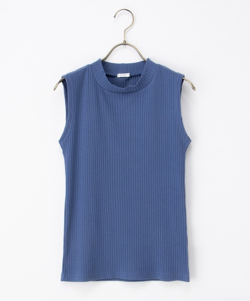 Honeys（ハニーズ）の「【ＵＶカット】ハイネックテレコタンク（タンクトップ・レディース・オフホワイト/ブルー/ライム/ブラック・LL/S/M/L）」の11枚目の写真