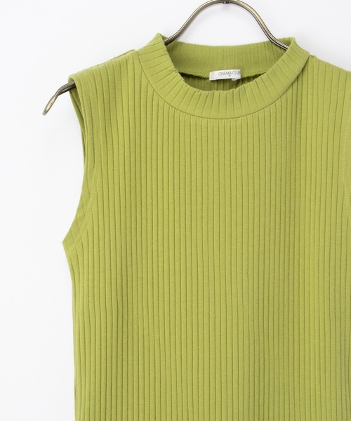 Honeys（ハニーズ）の「【ＵＶカット】ハイネックテレコタンク（タンクトップ・レディース・オフホワイト/ブルー/ライム/ブラック・LL/S/M/L）」の14枚目の写真