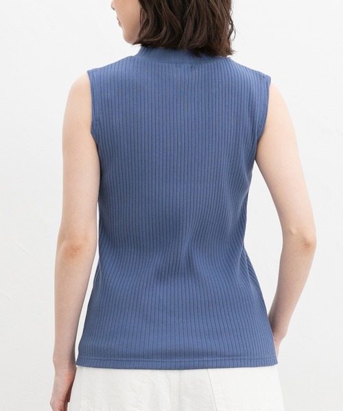 Honeys（ハニーズ）の「【ＵＶカット】ハイネックテレコタンク（タンクトップ・レディース・オフホワイト/ブルー/ライム/ブラック・LL/S/M/L）」の16枚目の写真