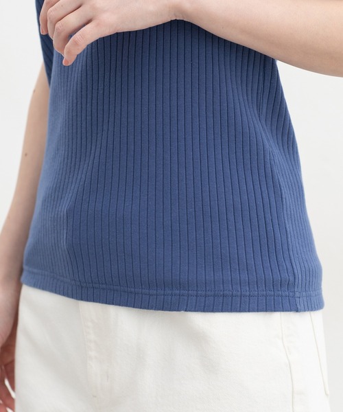 Honeys（ハニーズ）の「【ＵＶカット】ハイネックテレコタンク（タンクトップ・レディース・オフホワイト/ブルー/ライム/ブラック・LL/S/M/L）」の19枚目の写真