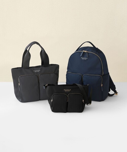 TOCCA(トッカ)の「VIA METRO NYLON BAG ナイロンバッグ(トートバッグ・レディース・ライトグレー系/ブラック系/ネイビー系・F)」の15枚目の写真