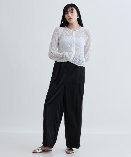 GALLEST(ギャレスト)の「【ZOZO限定】サテンサイドラインパンツ(その他パンツ・レディース・ブラック・38)」の8枚目の写真