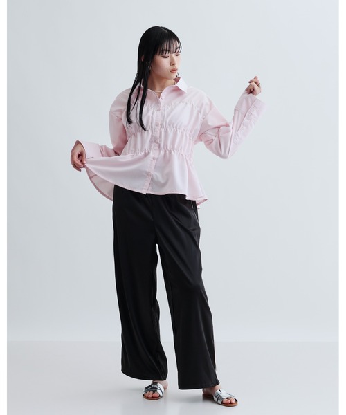 GALLEST(ギャレスト)の「【ZOZO限定】サテンサイドラインパンツ(その他パンツ・レディース・ブラック・38)」の10枚目の写真