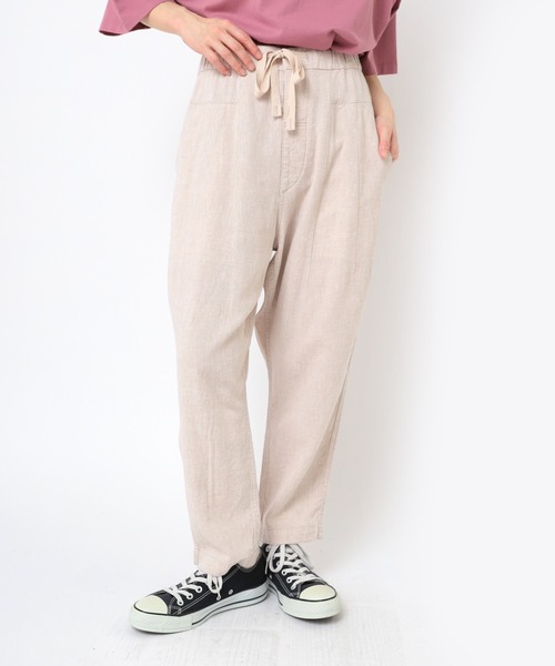 URCH RNA(アーチ アールエヌエー)の「R4308 リネンレーヨンPJ'Sクロップドパンツ(その他パンツ・レディース・ネイビー/グリーン/ライム/ナチュラル・FREE)」の2枚目の写真