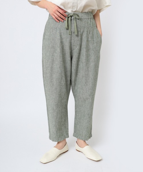 URCH RNA(アーチ アールエヌエー)の「R4308 リネンレーヨンPJ'Sクロップドパンツ(その他パンツ・レディース・ネイビー/グリーン/ライム/ナチュラル・FREE)」の1枚目の写真