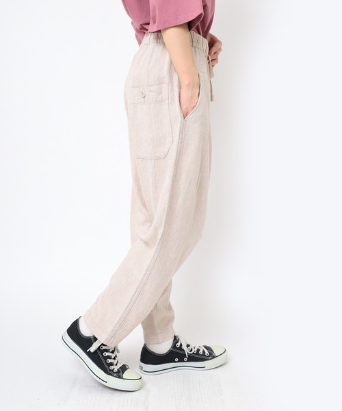 URCH RNA(アーチ アールエヌエー)の「R4308 リネンレーヨンPJ'Sクロップドパンツ(その他パンツ・レディース・ネイビー/グリーン/ライム/ナチュラル・FREE)」の5枚目の写真