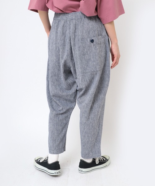 URCH RNA(アーチ アールエヌエー)の「R4308 リネンレーヨンPJ'Sクロップドパンツ(その他パンツ・レディース・ネイビー/グリーン/ライム/ナチュラル・FREE)」の15枚目の写真