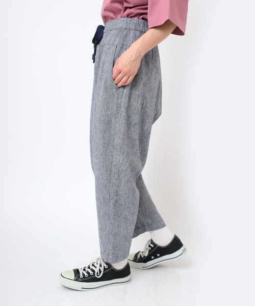 URCH RNA(アーチ アールエヌエー)の「R4308 リネンレーヨンPJ'Sクロップドパンツ(その他パンツ・レディース・ネイビー/グリーン/ライム/ナチュラル・FREE)」の14枚目の写真