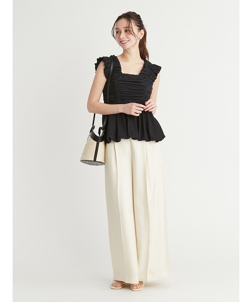 CELFORD（セルフォード）の「ツイルサテンワイドパンツ（その他パンツ・レディース・クリーム/ピンク・36/38）」の13枚目の写真