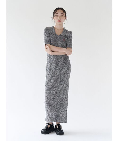 POLO BCS(ポロ ビーシーエス)の「【POLO BCSコラボ】カラーネックメランジケーブルニットワンピース(ワンピース・レディース・レッド/ブラック/ベージュ・SMALL/MEDIUM)」の9枚目の写真