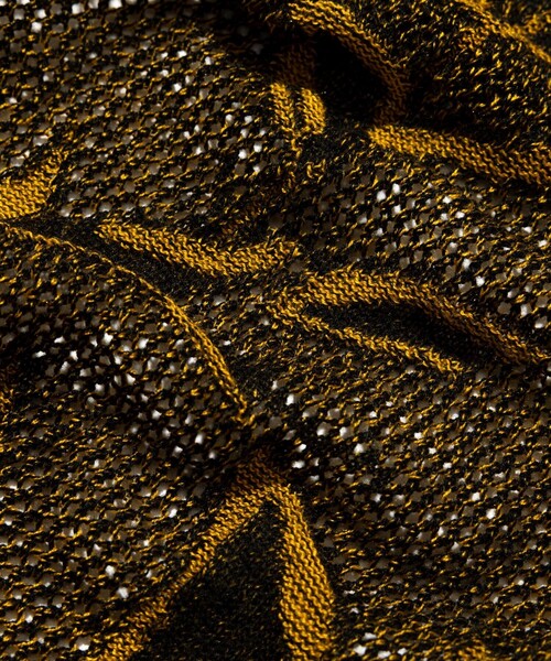 FREAK'S STORE（フリークスストア）の「総柄 メッシュ編み ニットポロシャツ ショートスリーブ（ポロシャツ・メンズ・ブラック/ブラウン/オリーブ/ブルー/ナチュラル・MEDIUM/LARGE）」の8枚目の写真