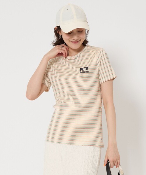 PETIT BATEAU（プチバトー）の「【別注】＜PETIT BATEAU＞プリント ショートスリーブ Tシャツ（Tシャツ/カットソー・レディース・オフホワイト/グレー/ネイビー/その他1・FREE）」の5枚目の写真