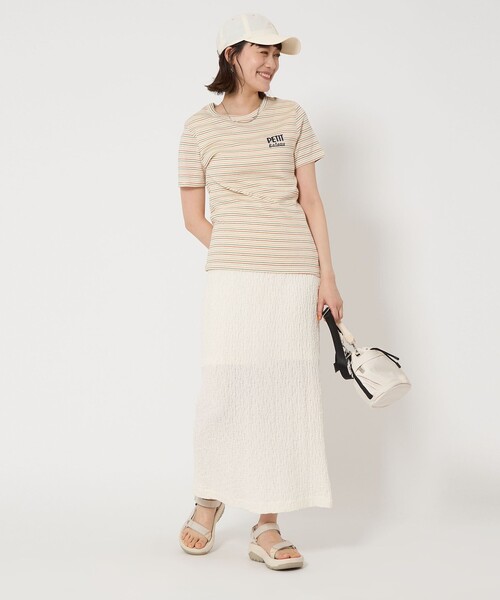 PETIT BATEAU（プチバトー）の「【別注】＜PETIT BATEAU＞プリント ショートスリーブ Tシャツ（Tシャツ/カットソー・レディース・オフホワイト/グレー/ネイビー/その他1・FREE）」の7枚目の写真