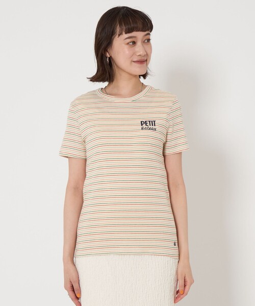 PETIT BATEAU（プチバトー）の「【別注】＜PETIT BATEAU＞プリント ショートスリーブ Tシャツ（Tシャツ/カットソー・レディース・オフホワイト/グレー/ネイビー/その他1・FREE）」の17枚目の写真