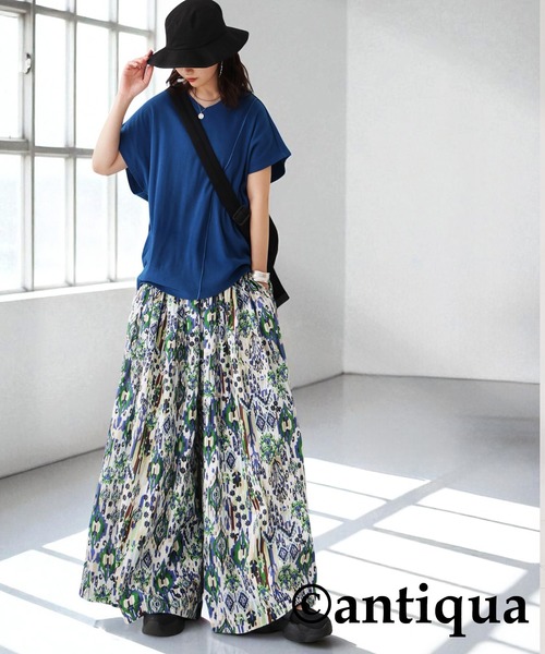 antiqua(アンティカ)の「総柄タックワイドパンツ(その他パンツ・レディース・マルチ/グリーン系その他・ONESIZE)」の16枚目の写真