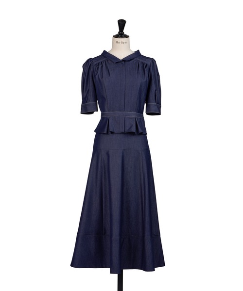 Menton Denim Shirt Dress（ワンピース）｜Her lip to（ハー