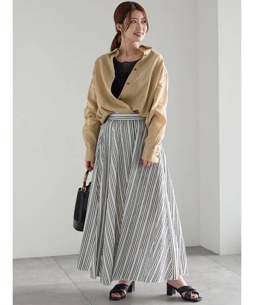 Te chichi(テチチ)の「フレンチリネンシャツ(シャツ/ブラウス・レディース・オレンジ/オフホワイト/ベージュ・F)」の7枚目の写真