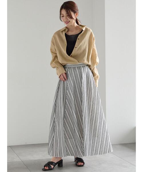 Te chichi(テチチ)の「フレンチリネンシャツ(シャツ/ブラウス・レディース・オレンジ/オフホワイト/ベージュ・F)」の8枚目の写真