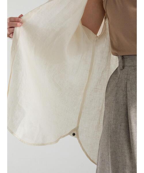 Te chichi(テチチ)の「フレンチリネンシャツ(シャツ/ブラウス・レディース・オレンジ/オフホワイト/ベージュ・F)」の16枚目の写真