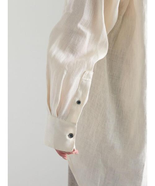 Te chichi(テチチ)の「フレンチリネンシャツ(シャツ/ブラウス・レディース・オレンジ/オフホワイト/ベージュ・F)」の17枚目の写真