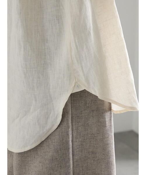 Te chichi(テチチ)の「フレンチリネンシャツ(シャツ/ブラウス・レディース・オレンジ/オフホワイト/ベージュ・F)」の18枚目の写真