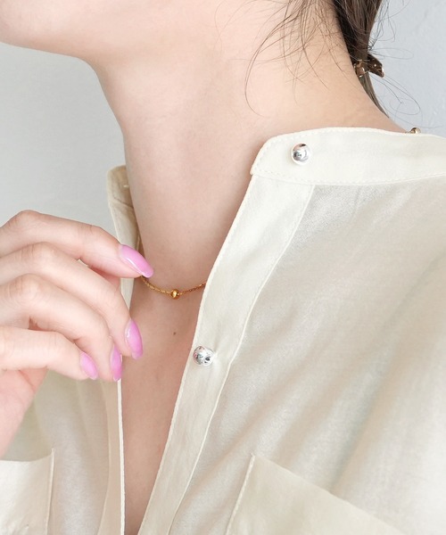 reca（レカ）の「ヴィンテージライクシアーシャツ（シャツ/ブラウス・レディース・グリーン/アイボリー/ブラック/サックスブルー・FREE）」の14枚目の写真