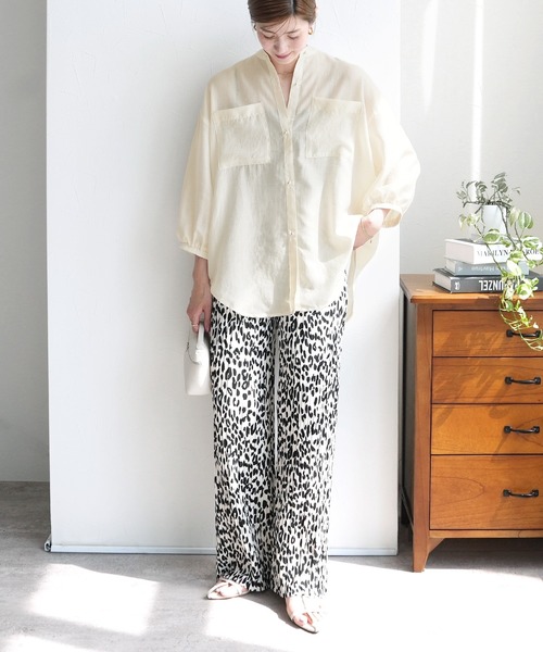 reca（レカ）の「ヴィンテージライクシアーシャツ（シャツ/ブラウス・レディース・グリーン/アイボリー/ブラック/サックスブルー・FREE）」の16枚目の写真