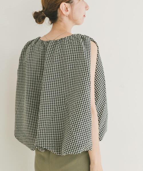 ITEMS URBANRESEARCH(アイテムズ アーバンリサーチ)の「バルーンスリーブノースリブラウス(シャツ/ブラウス・レディース・ホワイト系その他/オフホワイト/ブラック・FREE)」の18枚目の写真