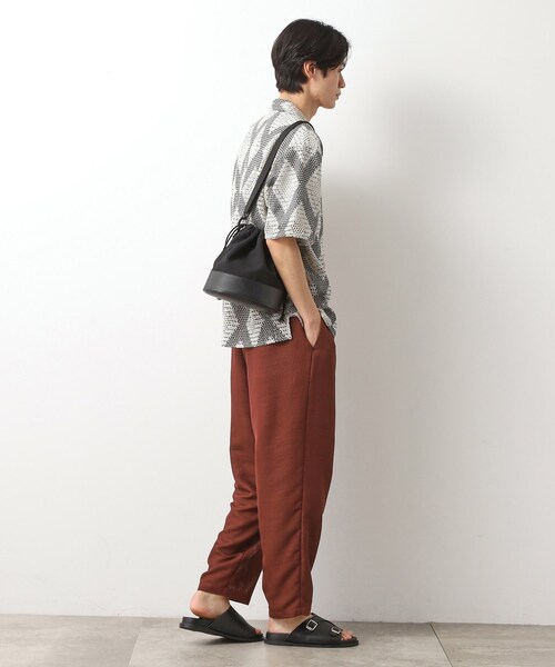 THE SHOP TK （ザ ショップ ティーケー ）の「BOUOキャンバス巾着ショルダー（ショルダーバッグ・メンズ・アイボリー/ブラック・00）」の15枚目の写真