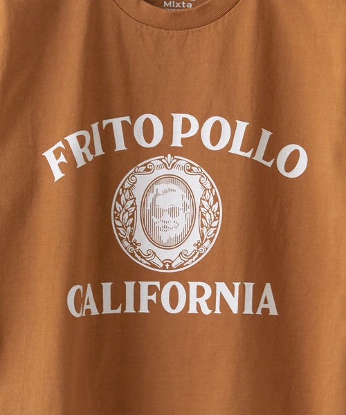 MIXTA（ミクスタ）の「MIXTA/ミクスタ FRITO POLLO SS CREWNECK T-SHIRTS Tシャツ（Tシャツ/カットソー・レディース・キャメル/ナチュラル/ネイビー・M/S）」の8枚目の写真