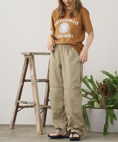 MIXTA（ミクスタ）の「MIXTA/ミクスタ FRITO POLLO SS CREWNECK T-SHIRTS Tシャツ（Tシャツ/カットソー・レディース・キャメル/ナチュラル/ネイビー・M/S）」の20枚目の写真