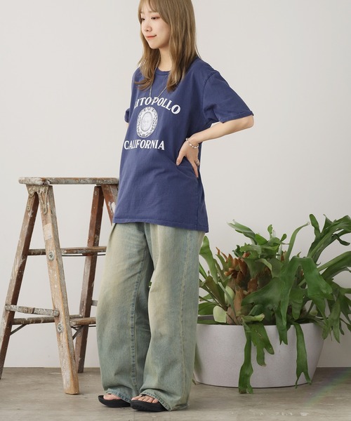 MIXTA（ミクスタ）の「MIXTA/ミクスタ FRITO POLLO SS CREWNECK T-SHIRTS Tシャツ（Tシャツ/カットソー・レディース・キャメル/ナチュラル/ネイビー・M/S）」の14枚目の写真