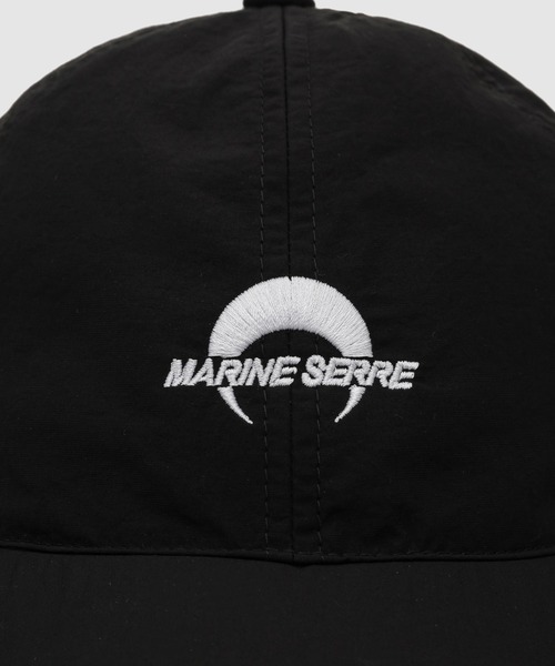 MARINE SERRE ブラックキャップ WHITE LINE