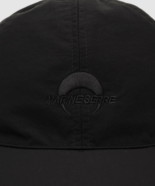MARINE SERRE ブラックキャップ WHITE LINE MARINE SERRE ブラックキャップ WHITE LINE