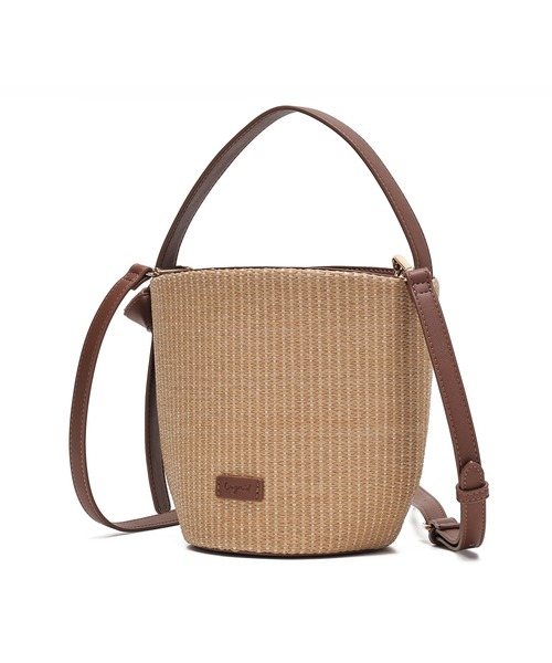 Ungrid（アングリッド）の「【Ungrid/アングリッド】雑材コンビ 巾着バケットバッグ（かごバッグ・レディース・ホワイト/ブラック/ブラウン・FREE）」の13枚目の写真