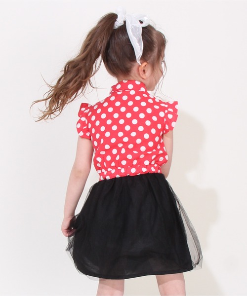 Disney（ディズニー）の「ディズニー デニムドッキングワンピース 0579K（ワンピース・キッズ・レッド/ライトインディゴブルー・90cm/100cm/110cm/120cm/130cm/140cm/80ｃｍ）」の10枚目の写真