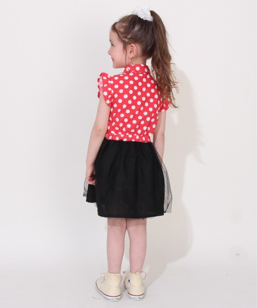 Disney（ディズニー）の「ディズニー デニムドッキングワンピース 0579K（ワンピース・キッズ・レッド/ライトインディゴブルー・90cm/100cm/110cm/120cm/130cm/140cm/80ｃｍ）」の12枚目の写真