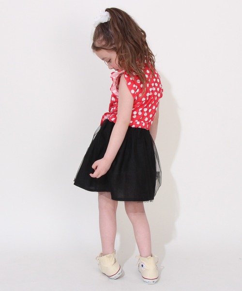 Disney（ディズニー）の「ディズニー デニムドッキングワンピース 0579K（ワンピース・キッズ・レッド/ライトインディゴブルー・90cm/100cm/110cm/120cm/130cm/140cm/80ｃｍ）」の11枚目の写真