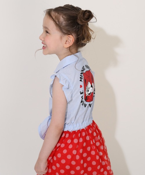 Disney（ディズニー）の「ディズニー デニムドッキングワンピース 0579K（ワンピース・キッズ・レッド/ライトインディゴブルー・90cm/100cm/110cm/120cm/130cm/140cm/80ｃｍ）」の21枚目の写真